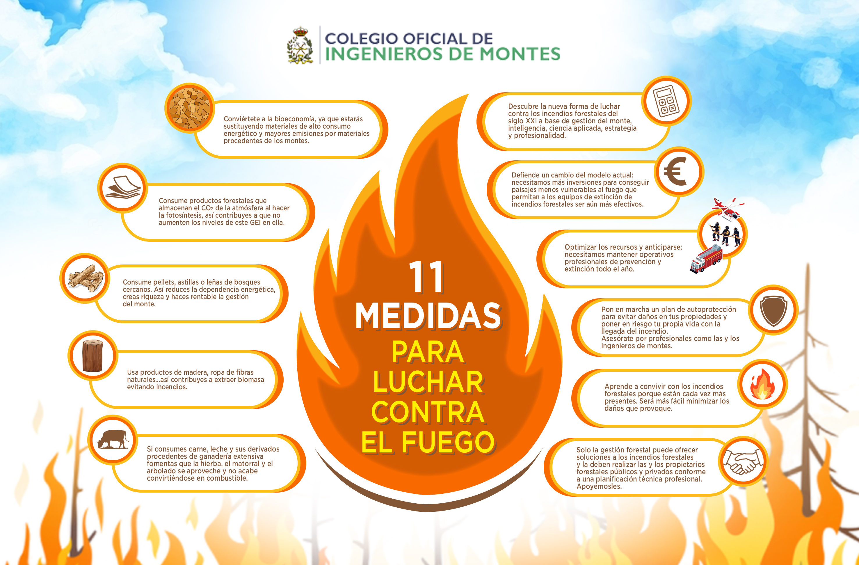 11 propuestas desde la Ingeniería de Montes para luchar contra los incendios forestales todo el año