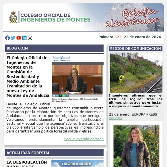 Publicado el Boletín Informativo número 323