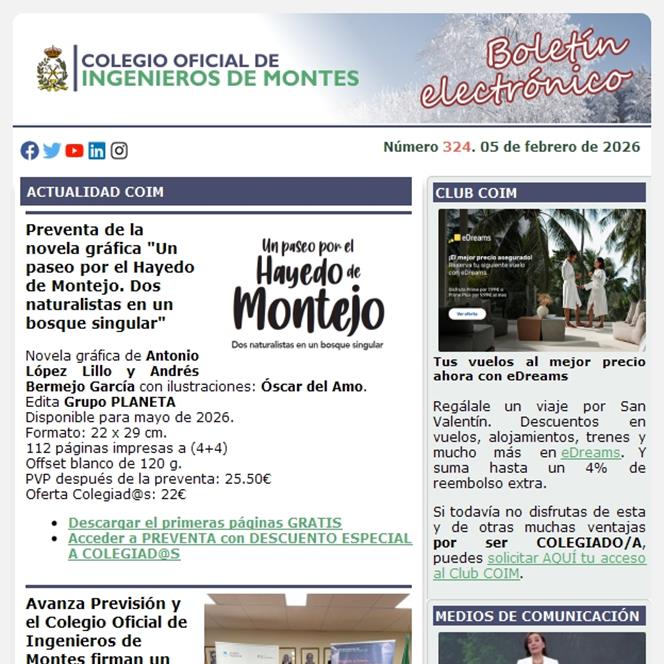 Publicado el Boletín Informativo número 324