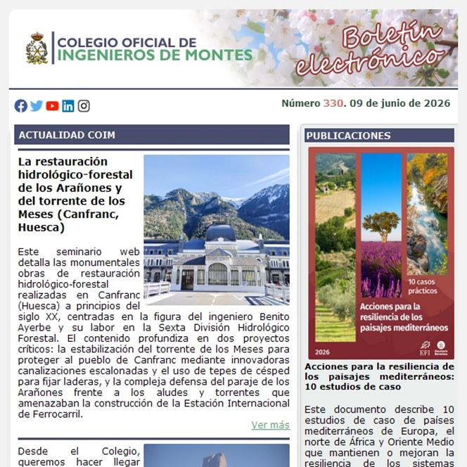 Publicado el Boletín Informativo número 330