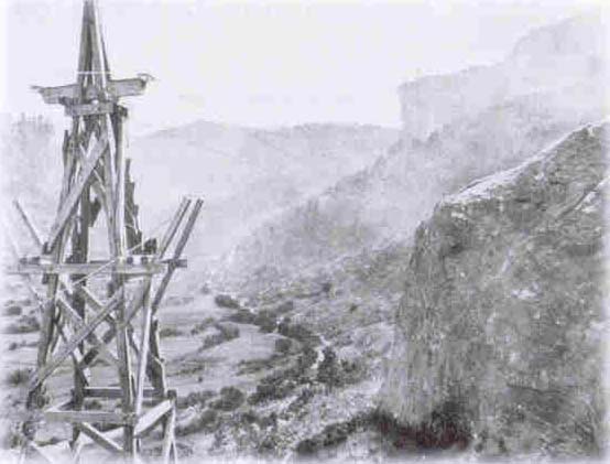 Tendido cable forestal