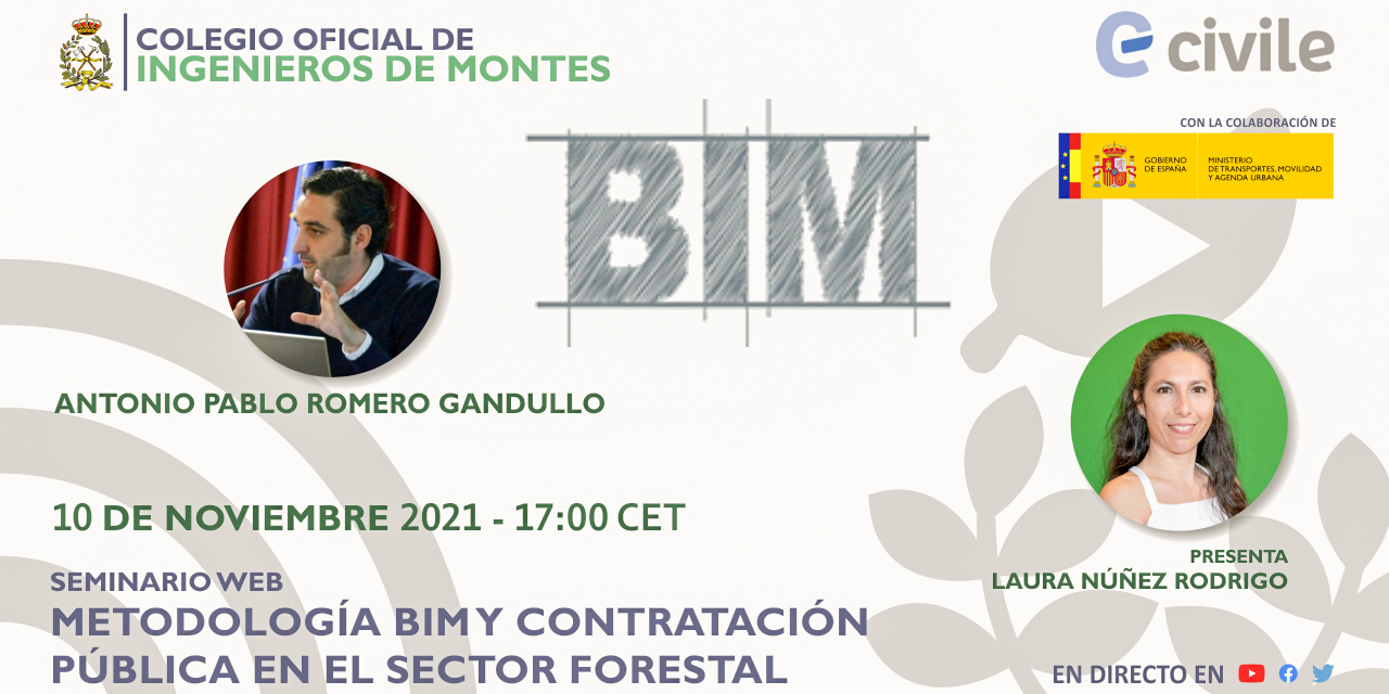 Curso: "Metodología BIM y Contratación Pública en el Sector Forestal" GRATUITO PARA COLEGIADOS/AS
