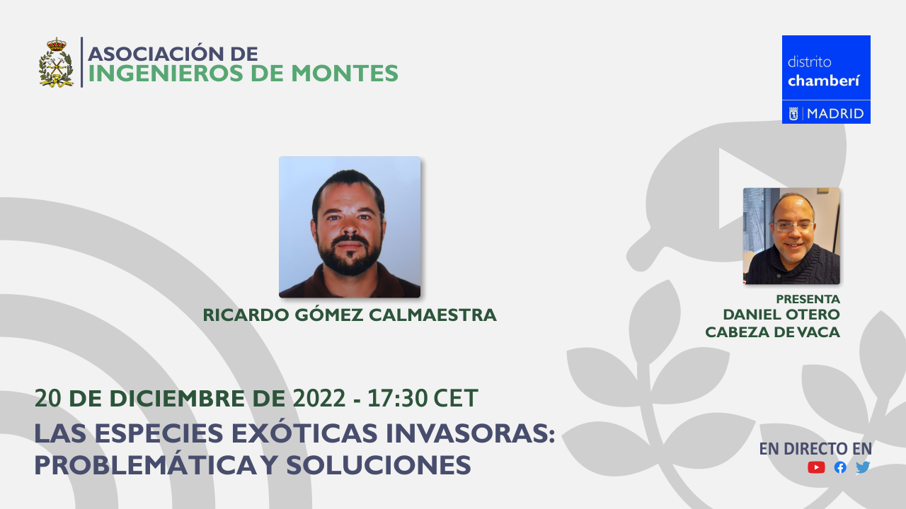 Seminario web "Las especies exóticas invasoras: problemática y soluciones" - 20 de diciembre