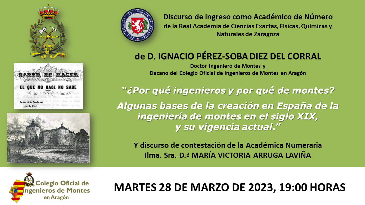 Discurso de Ingreso de Ignacio Pérez-Soba, nuestro Decano COIM en Aragón, en la Real Academia de Ciencias de Zaragoza