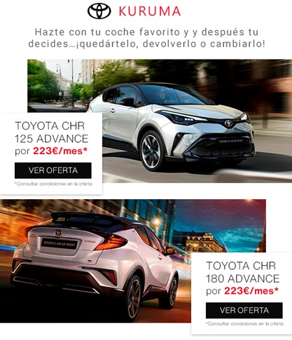 Hazte con tu coche favorito con las ofertas de Toyota Kuruma