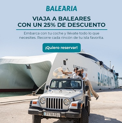 Viaja a Baleares con un 25% de descuento