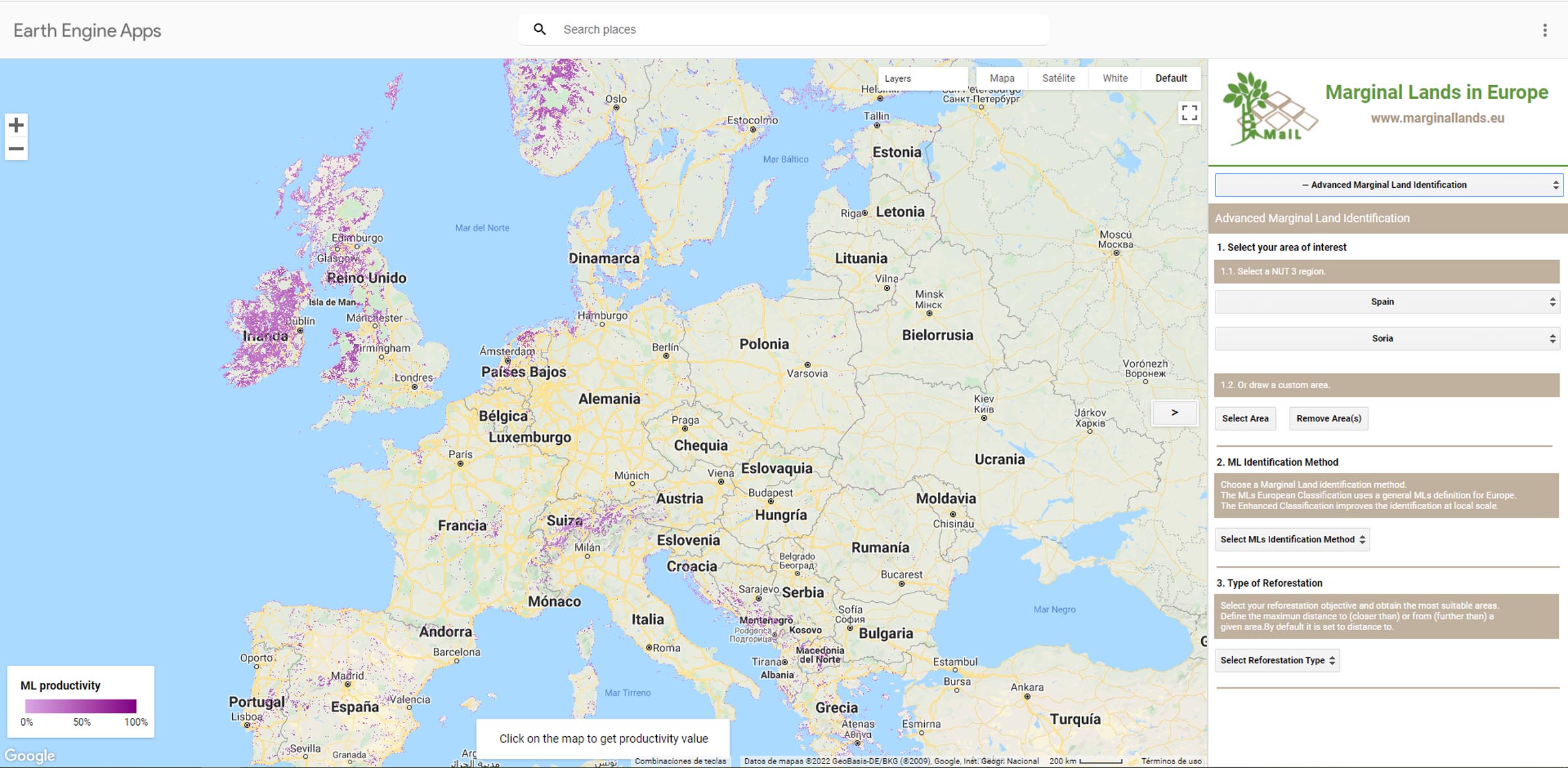 Cesefor desarrolla un geoportal europeo que cartografía y supervisa las tierras marginales y cuantifica su capacidad de secuestro de carbono