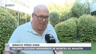 Ignacio Pérez-Soba, decano COIM Aragón, en Aragón Noticias 1 el 18/08/2026