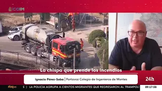 Ignacio Pérez-Soba, decano del COIM en Aragón, en Noticias 24 H TVE